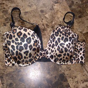 Womens cheetah print bra 34C